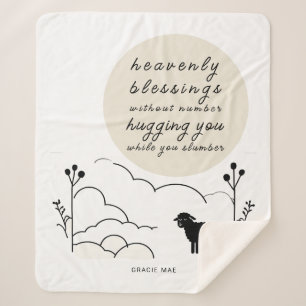 Heavenly Blessings Prayer   Neutral Colours   Shee Sherpa Blanket