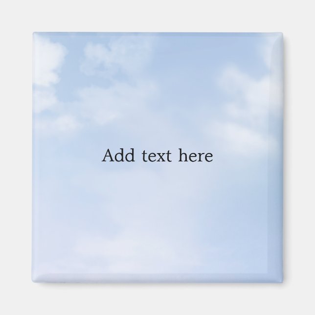Heavenly blue colour TEMPLATE, customisable, Magnet (Front)