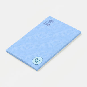 Heavenly blue Monogram (A-Z) Notes
