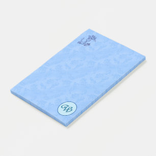 Heavenly blue Monogram (A-Z) Post-it Notes