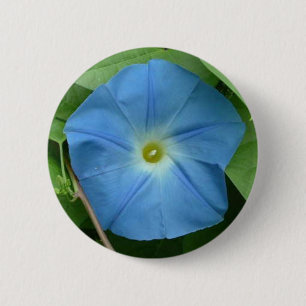 Heavenly Blue Morning Glory 6 Cm Round Badge