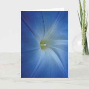 Heavenly Blue Morning Glory Close-Up Birthday Card