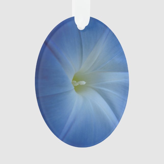 Heavenly Blue Morning Glory Close-Up Ornament (Front)