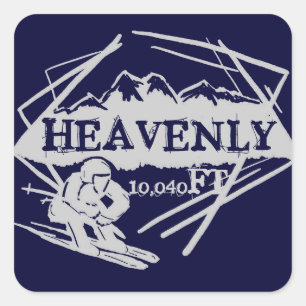 Heavenly California ski elevation stickers