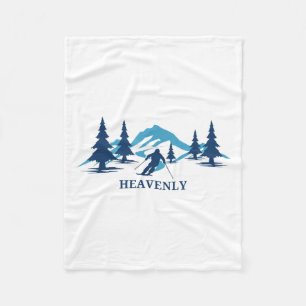 Heavenly California Ski Resort Skiing Skier _1  Fleece Blanket