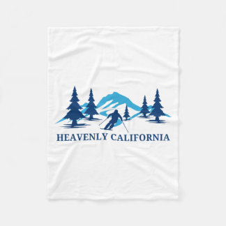 Heavenly california skiing resort mountains fleece blanket