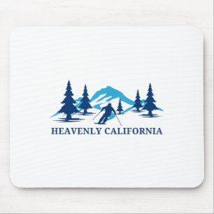 Heavenly california skiing resort mountains mouse pad