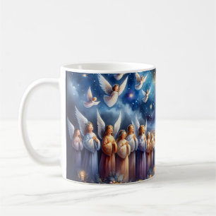 Heavenly Choir Under Star of Bethlehem Coffee Mug
