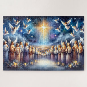 Heavenly Choir Under Star of Bethlehem Jigsaw Puzzle