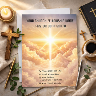 Heavenly Cloud Church Digital Printout Invitation