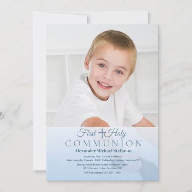 Heavenly Communion Photo Invitation (Front)