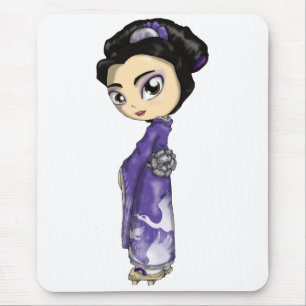 Heavenly Cranes Geisha Mouse Pad