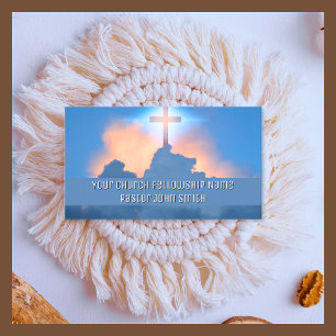 Heavenly Cross Sky Church Business Cards