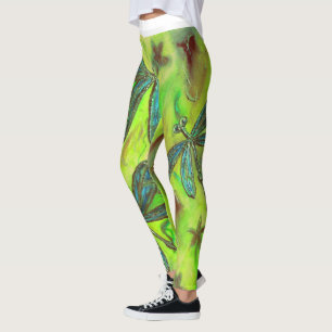 Heavenly Dragonflies On a Starry Sky Leggings