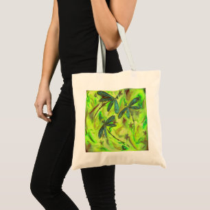 Heavenly Dragonflies On a Starry Sky Tote Bag