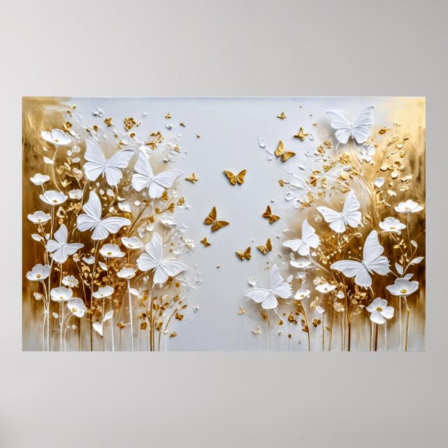 Heavenly, dreamy flowers and butterflies #3 poster (Front)