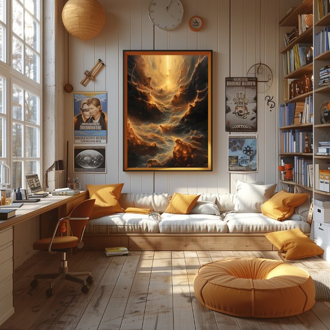 Heavenly Fire Storm: Surreal Abyss Poster (Creator Uploaded)