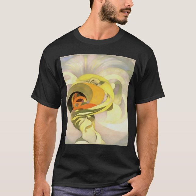 Heavenly Floral Abstract Calla Lily Personificatio T-Shirt (Front)