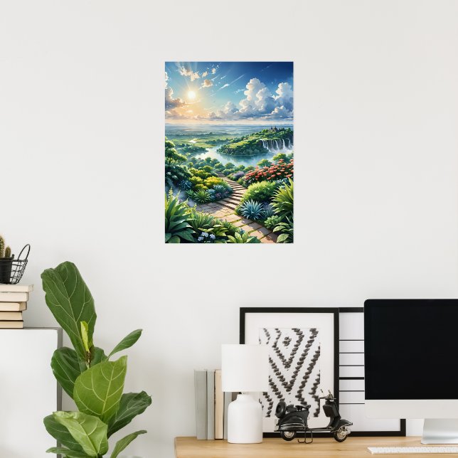 Heavenly Flower Garden Poster (Home Office)
