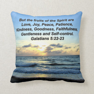 HEAVENLY GALATIANS FRUIT OF THE SPIRIT DESIGN CUSHION