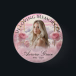 Heavenly Garden of Roses Memorial Button LIA003<br><div class="desc">Honor your loved one with our "Heavenly Garden of Roses" memorial 1 inch round button (ID: LIA003). This serene and elegant button features soft pink roses, golden gates, and a radiant sky filled with fluffy clouds, symbolizing peace, love, and the eternal journey of the soul. Perfect for wearing at memorial...</div>