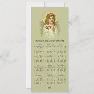Heavenly Girl Angel with  Rosary 2019 Calendar Holiday Card