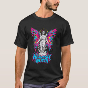 Heavenly Glitch Angel Graphic Men's T-Shirt