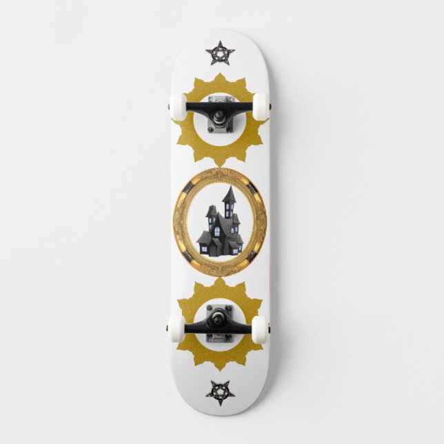 Heavenly Golden sunshine vector design  Skateboard (Front)