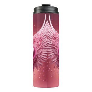 Heavenly Harmony: Pink Serenity Thermal Tumble Tumbler