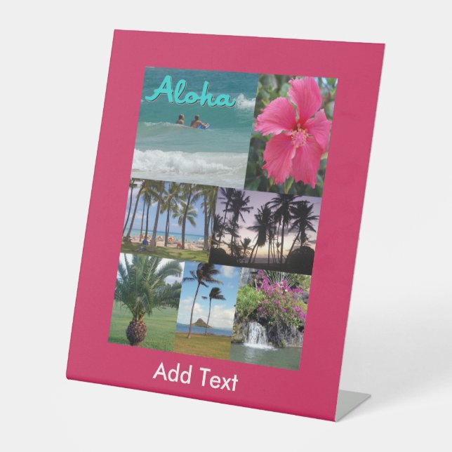 Heavenly Hawaii Pedestal Sign (Front)