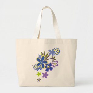 Heavenly Hula Flowers Beach Bag
