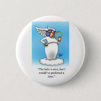 Heavenly Humour Angel Fashion Cartoon Gift! 6 Cm Round Badge