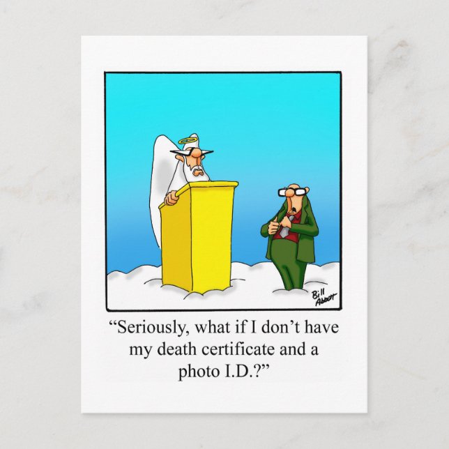 Heavenly Humour Postcard (Front)