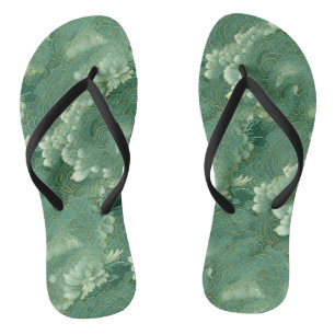Heavenly Jade Chiyogami Pattern Flower Thongs