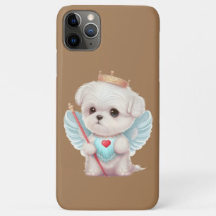 Heavenly Love: Cute Angel Maltese Dog Puppy iPhone 11 Pro Max Case