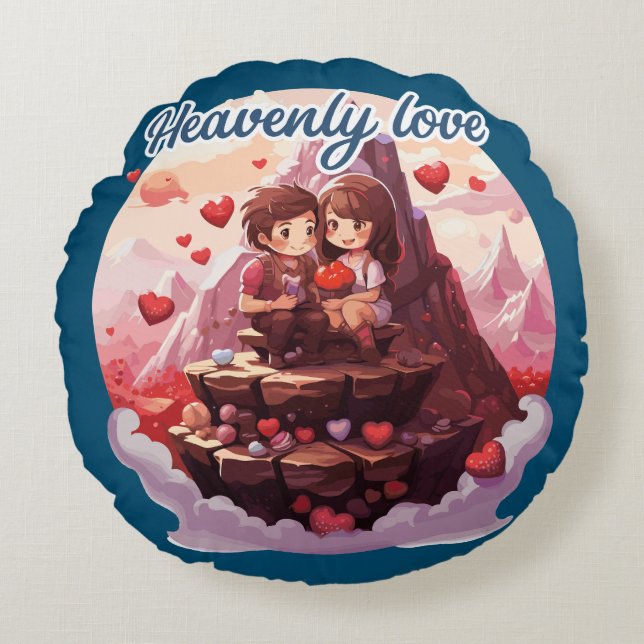 Heavenly love round cushion (Front)