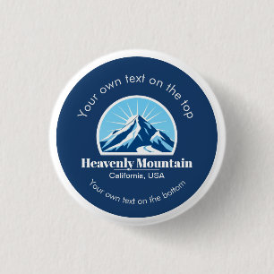 Heavenly Mountain California ski vacation  3 Cm Round Badge