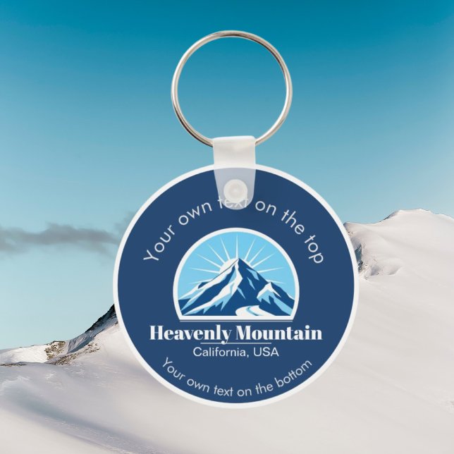 Heavenly Mountain California ski vacation  Key Ring (Creator Uploaded)