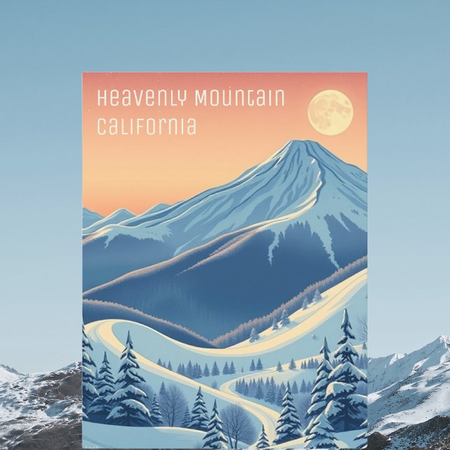 Heavenly Mountain California ski vacation Postcard (Creator Uploaded)