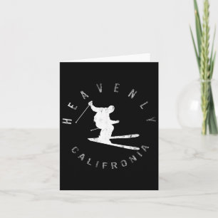 Heavenly Mountain Ski Skiing Snowboarding Winter C Card