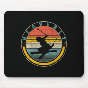 Heavenly Mountain Ski Skiing Snowboarding Winter C Mouse Pad