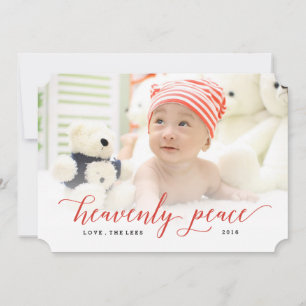 Heavenly Peace Christmas Holiday Photo Card