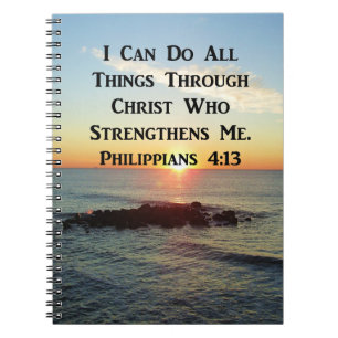 HEAVENLY PHILIPPIANS 4:13 SCRIPTURE DESIGN NOTEBOOK