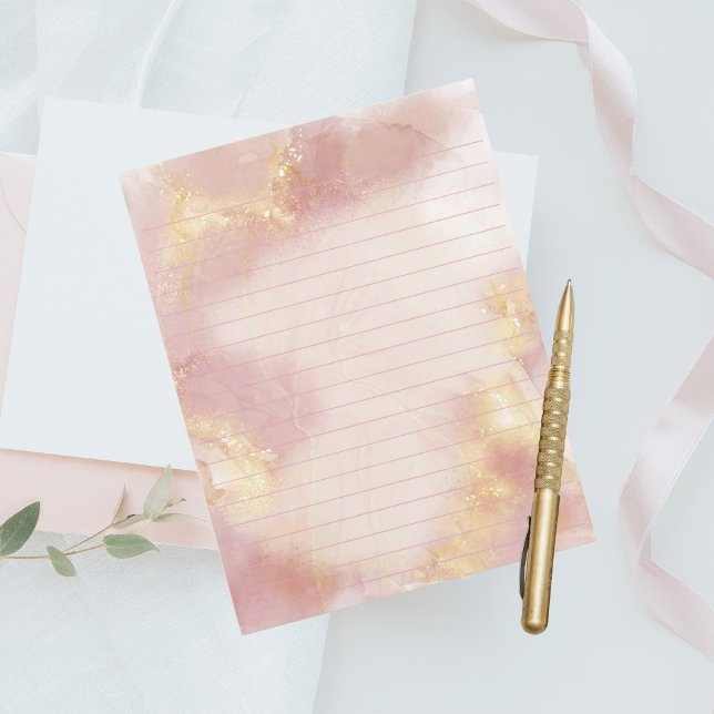 Heavenly Pink Watercolor Stationery (Creator Uploaded)