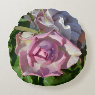 Heavenly Rose Abstract Round Cushion