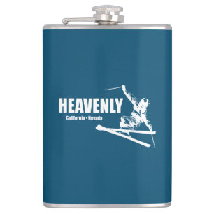 Heavenly Ski Resort California Nevada Skier Hip Flask