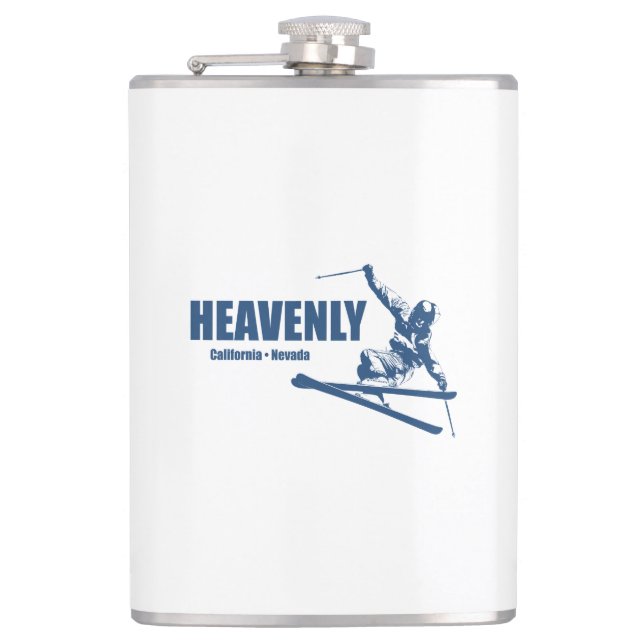 Heavenly Ski Resort California Nevada Skier Hip Flask (Front)