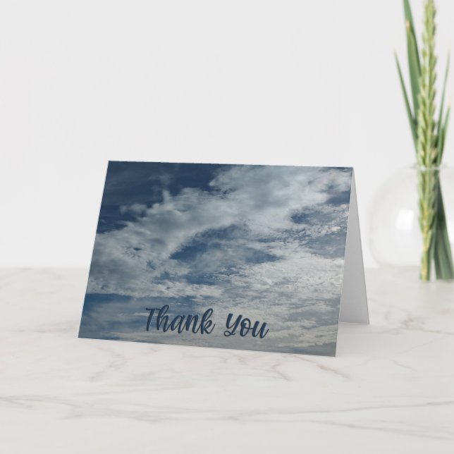 Heavenly Sky Thank You 5x7 Folded Card (Front)