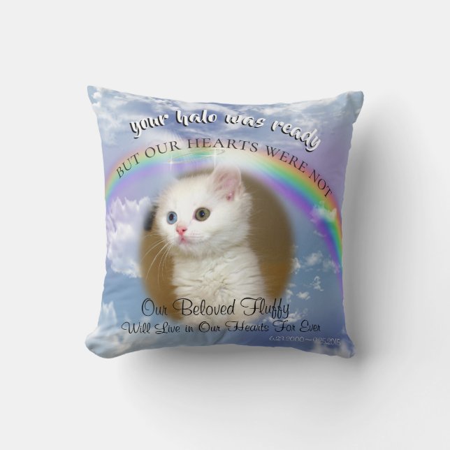 Heavenly Sky With Halo  Pet Memorial Cushion (Front)