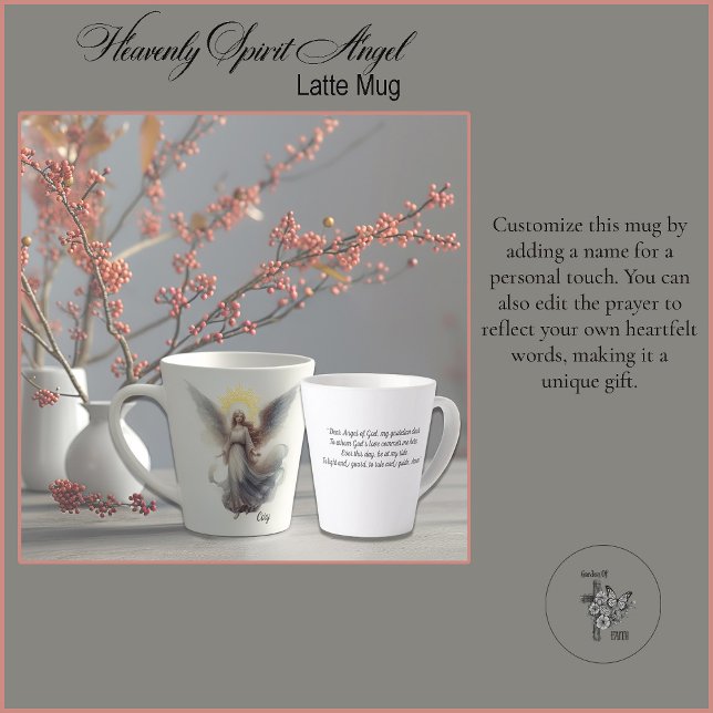Heavenly Spirit Angel Latte Mug (Creator Uploaded)